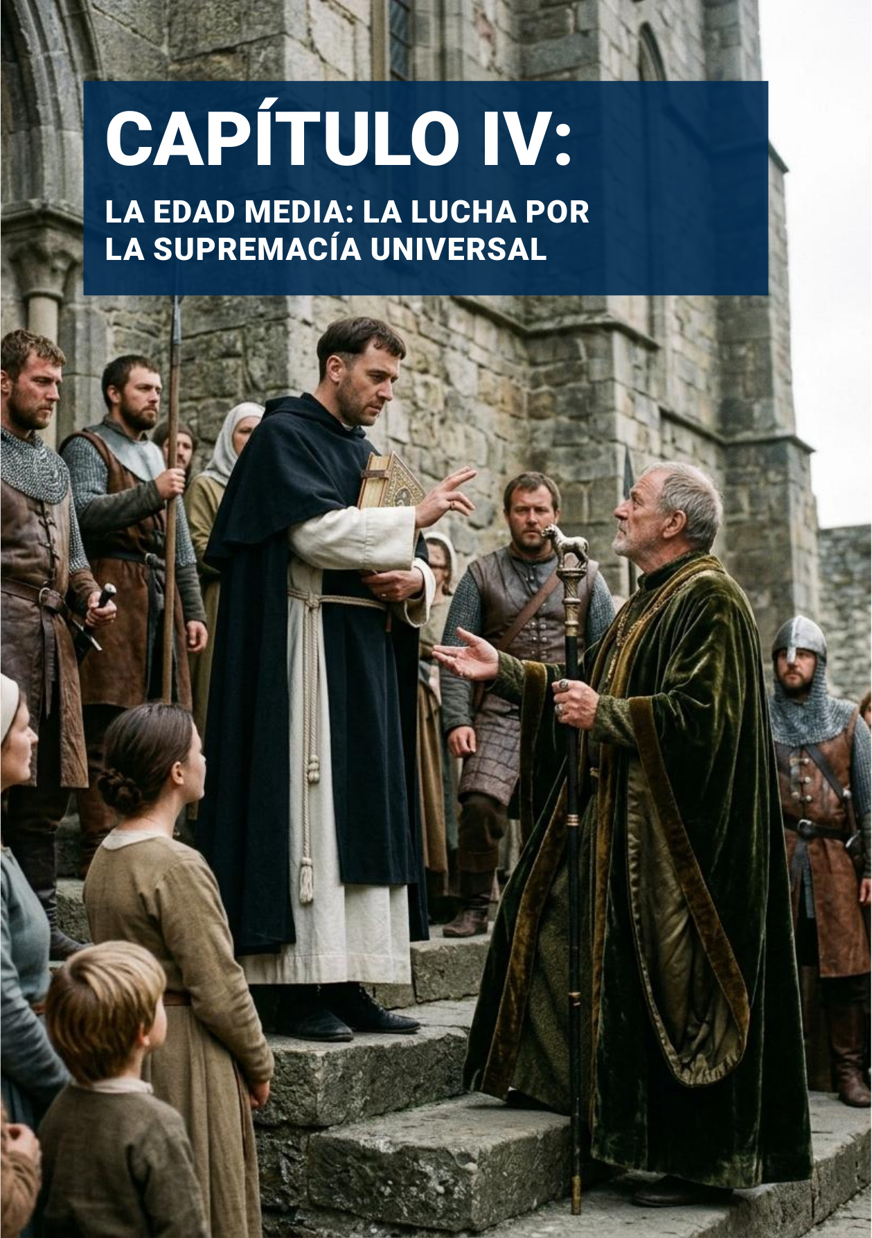 Portadilla original: CAPÍTULO IV: LA EDAD MEDIA: LA LUCHA POR LA SUPREMACÍA UNIVERSAL