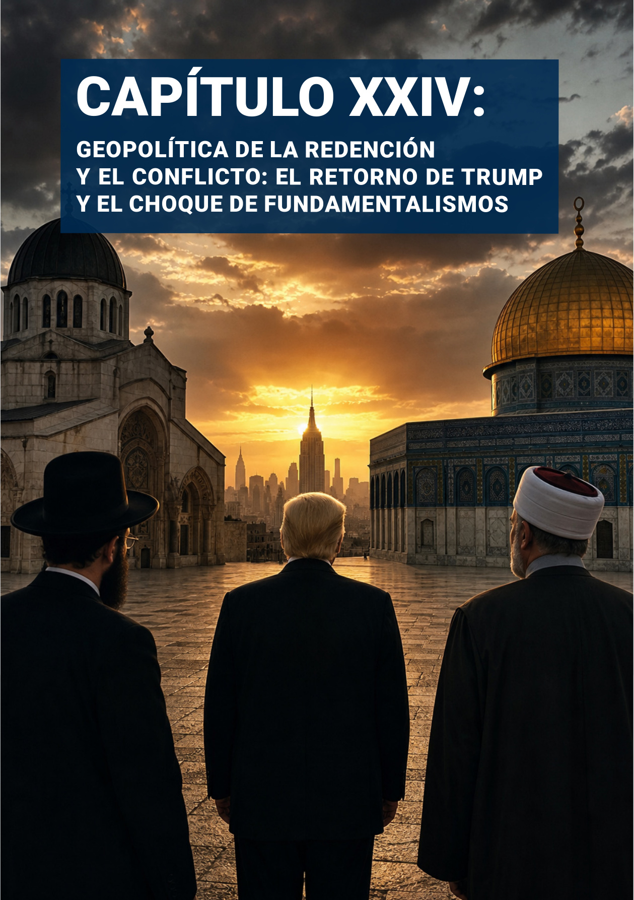 Portadilla original: CAPÍTULO XXIV: GEOPOLÍTICA DE LA REDENCIÓN Y EL CONFLICTO: EL RETORNO DE TRUMP Y EL CHOQUE DE FUNDAMENTALISMOS
